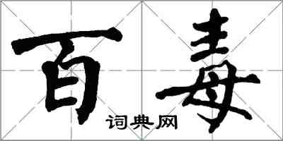 翁闿运百毒楷书怎么写