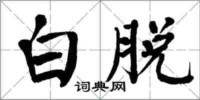 翁闿运白脱楷书怎么写