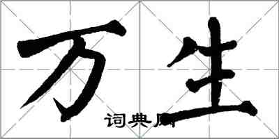 翁闿运万生楷书怎么写