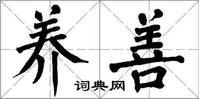 翁闿运养善楷书怎么写