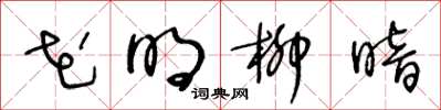 王冬龄花明柳暗草书怎么写