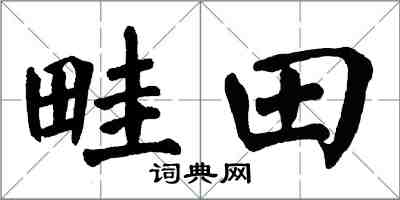 翁闿运畦田楷书怎么写