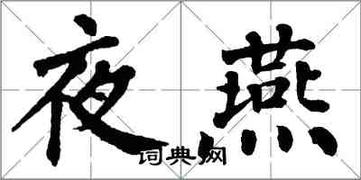 翁闿运夜燕楷书怎么写