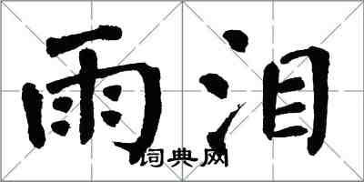 翁闿运雨泪楷书怎么写