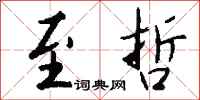 钱沛云至哲行书怎么写