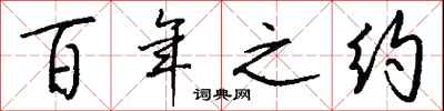 钱沛云百年之约行书怎么写