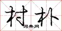 庞中华村朴行书怎么写