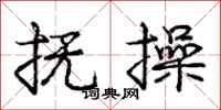 庞中华抚操行书怎么写