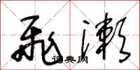 王冬龄飞漱草书怎么写