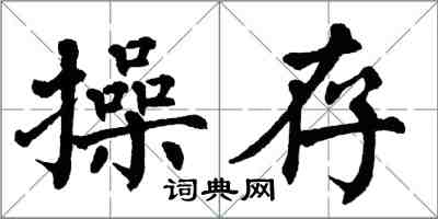 翁闿运操存楷书怎么写