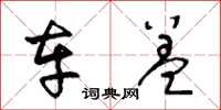 王冬龄车盖草书怎么写