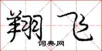 庞中华翔飞行书怎么写