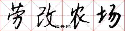 钱沛云劳改农场行书怎么写