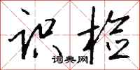 钱沛云识检行书怎么写