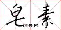 钱沛云皂素行书怎么写