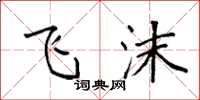 袁强飞沫楷书怎么写