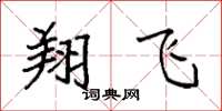 袁强翔飞楷书怎么写