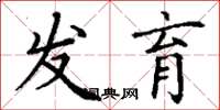 丁谦发育楷书怎么写