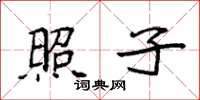 袁强照子楷书怎么写