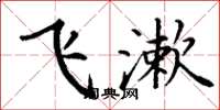 丁谦飞漱楷书怎么写