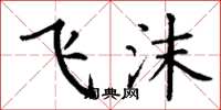 丁谦飞沫楷书怎么写