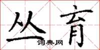 丁谦丛育楷书怎么写
