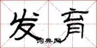 曾庆福发育隶书怎么写