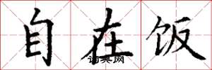 丁谦自在饭楷书怎么写