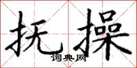 丁谦抚操楷书怎么写