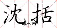 丁谦沈括楷书怎么写