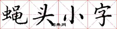 丁谦蝇头小字楷书怎么写
