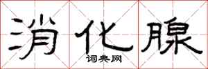 曾庆福消化腺隶书怎么写
