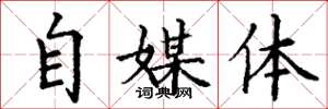 丁谦自媒体楷书怎么写