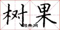 丁谦树果楷书怎么写