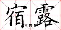 丁谦宿露楷书怎么写