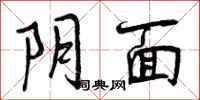 曾庆福阴面行书怎么写