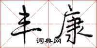 曾庆福丰康行书怎么写