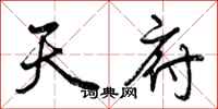 曾庆福天府行书怎么写