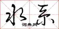 曾庆福水系行书怎么写