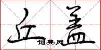 曾庆福丘盖行书怎么写