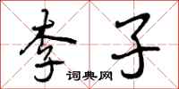 曾庆福李子行书怎么写