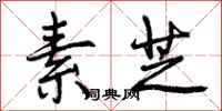 曾庆福素芝行书怎么写