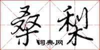 曾庆福桑梨行书怎么写
