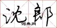 曾庆福沈郎行书怎么写
