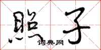 曾庆福照子行书怎么写