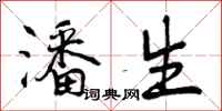 曾庆福潘生行书怎么写