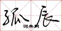曾庆福孤辰行书怎么写