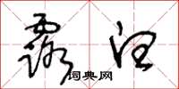 王冬龄露白草书怎么写