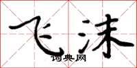 周炳元飞沫楷书怎么写