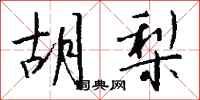 钱沛云胡梨行书怎么写